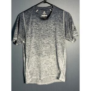 MENS ADIDAS ADULT SMALL BLUE & GRAY ATHLETIC SHIRT